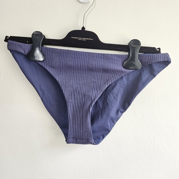 New L*Space Camacho Pointelle Rib Full Cut Slate Bikini Bottom NWT Medium - Picture 8 of 12